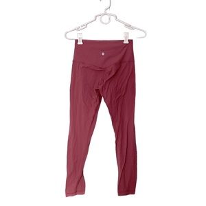 Lululemon Berry Red High Waisted Athleisure Leggings SIze 6